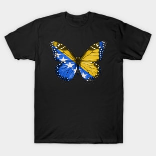 Bosnian or Herzegovinian Flag  Butterfly - Gift for Bosnian or Herzegovinian From Bosnia And Herzegovina T-Shirt